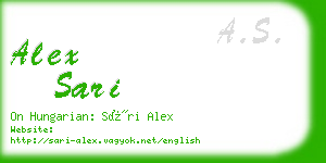 alex sari business card